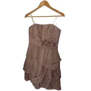 Max and Cleo Women's Dress Janet Nude Size 2 Nude Bubble Prom Wedding Fun